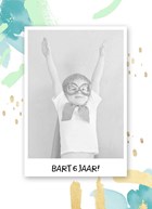 Fotokaart uitnodiging kinderfeest superheld
